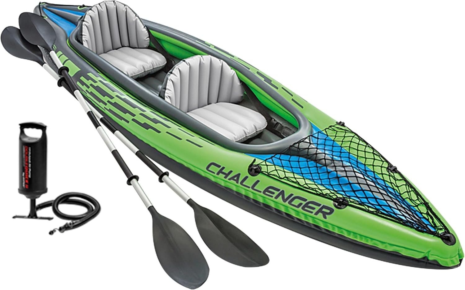 2 Person Inflatable Kayak Set w/ Aluminum Oars Air Pump PVC