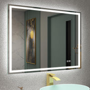 LED Bathroom Mirror 60x80 cm Anti-Fog, Dimmable Lights & Memory Function
