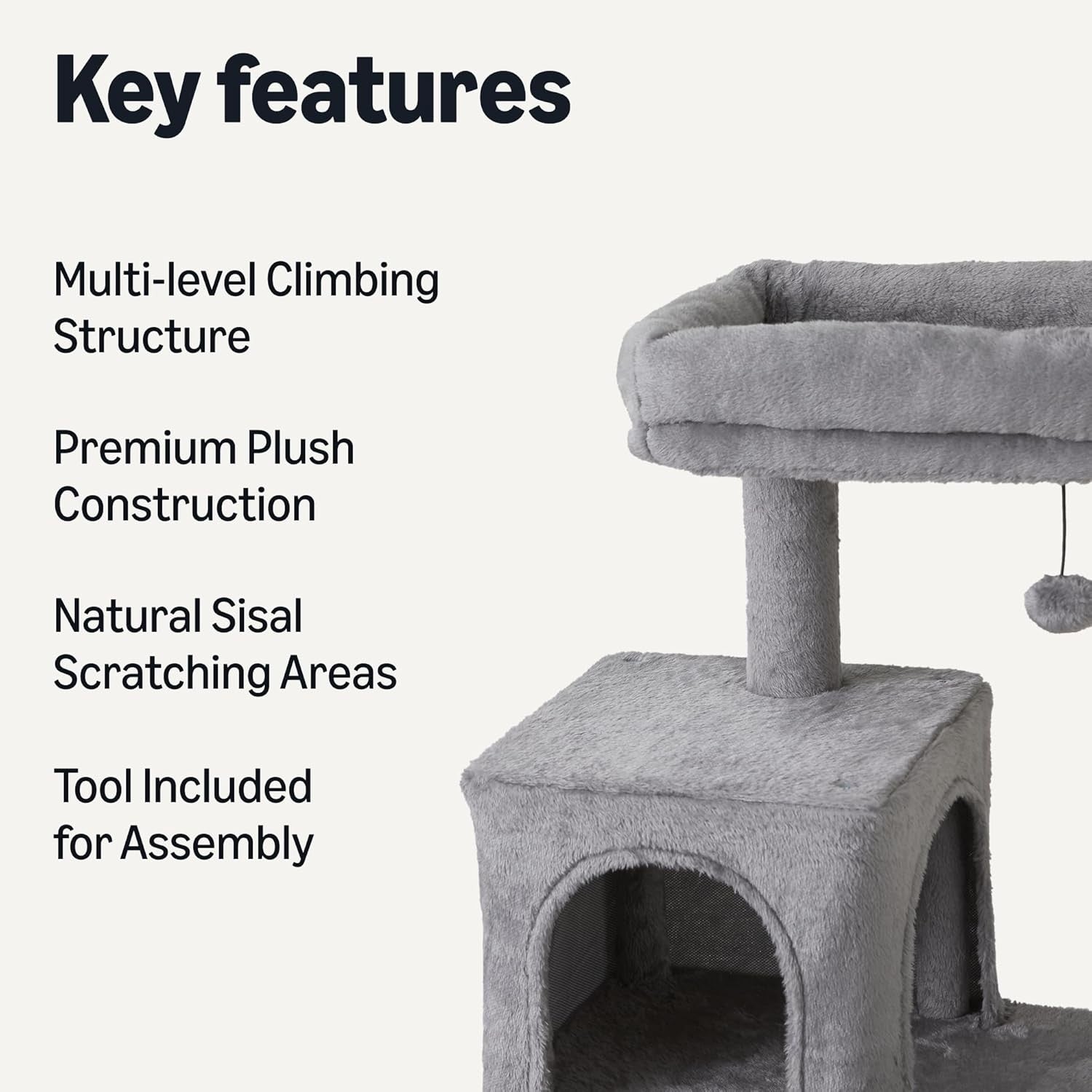 154cm Cat Tree Tower Multi-Level Condo Scratching Posts Ramp Hammock