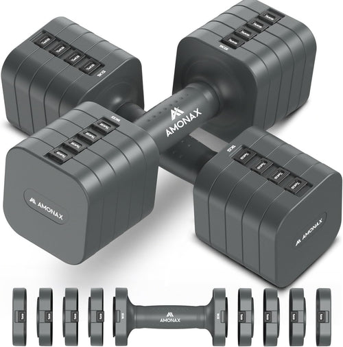Adjustable Dumbbells Pair 1–5kg Quick Lock TPU Grip Space-Saving Home Gym