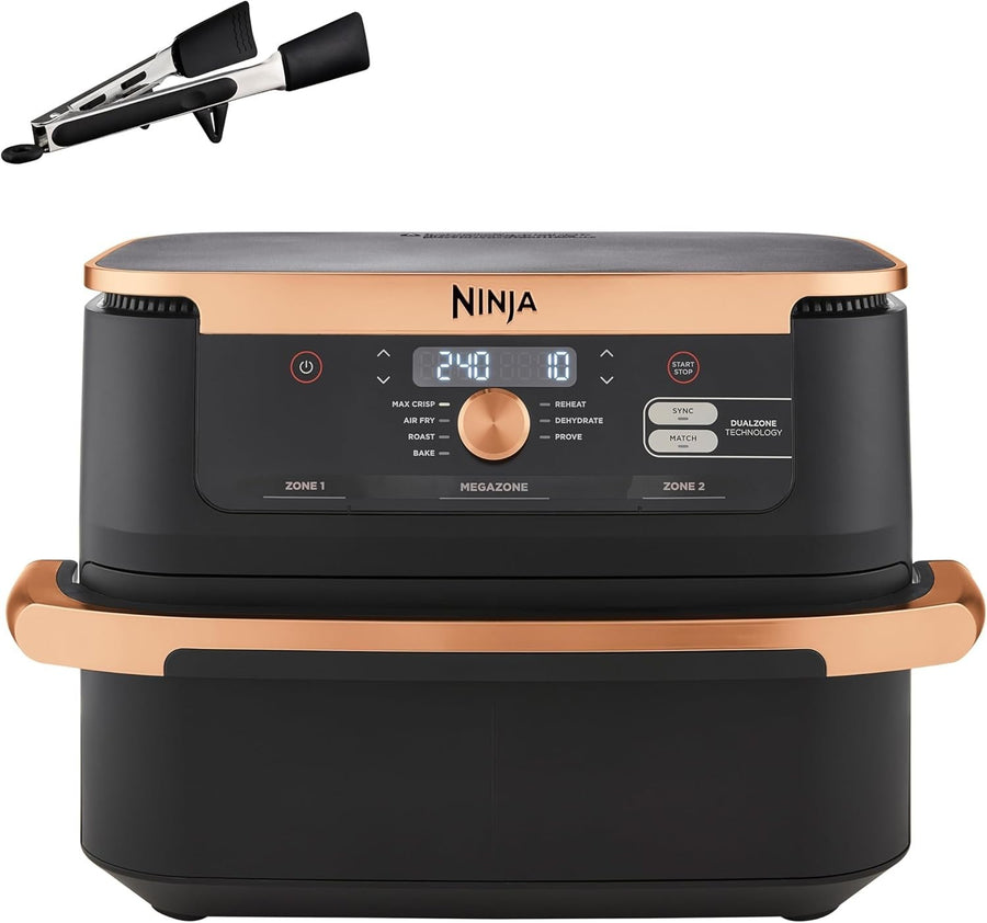 Dual Zone Air Fryer 10.4L XXL Drawer Removable Divider 7-in-1 2400W