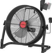 12" Cordless Floor Fan – 18V Battery Powered Portable Industrial Cooling Garage