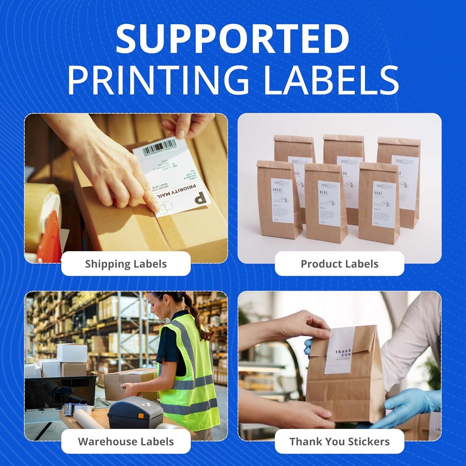 4” Direct Thermal Label Printer USB Desktop Logistics
