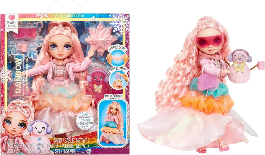 Winter Fashion Doll Pink 11in Magic Snow Outfit Snowman Set