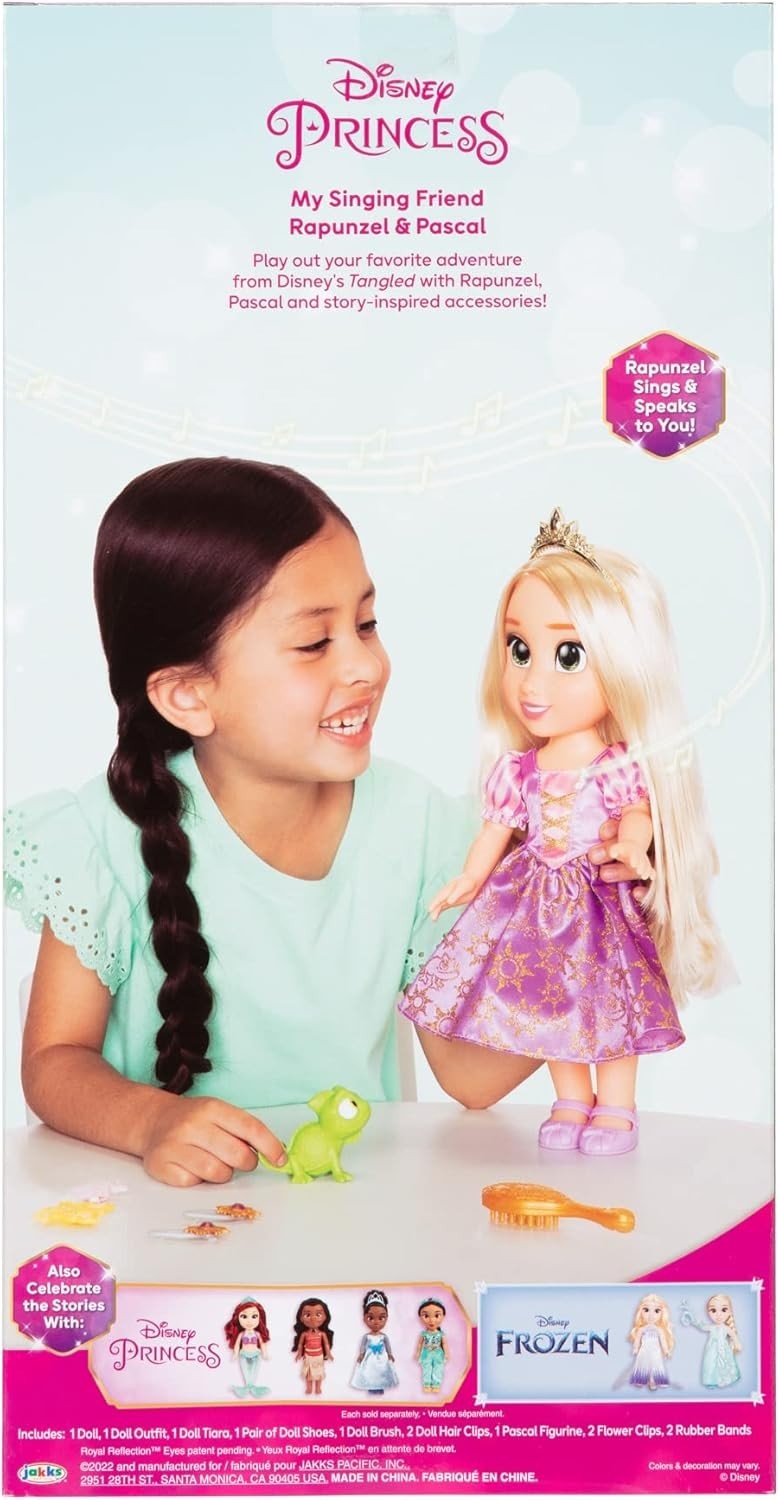 14in Singing Princess Doll Music Phrases Hair Styling Accessories Set