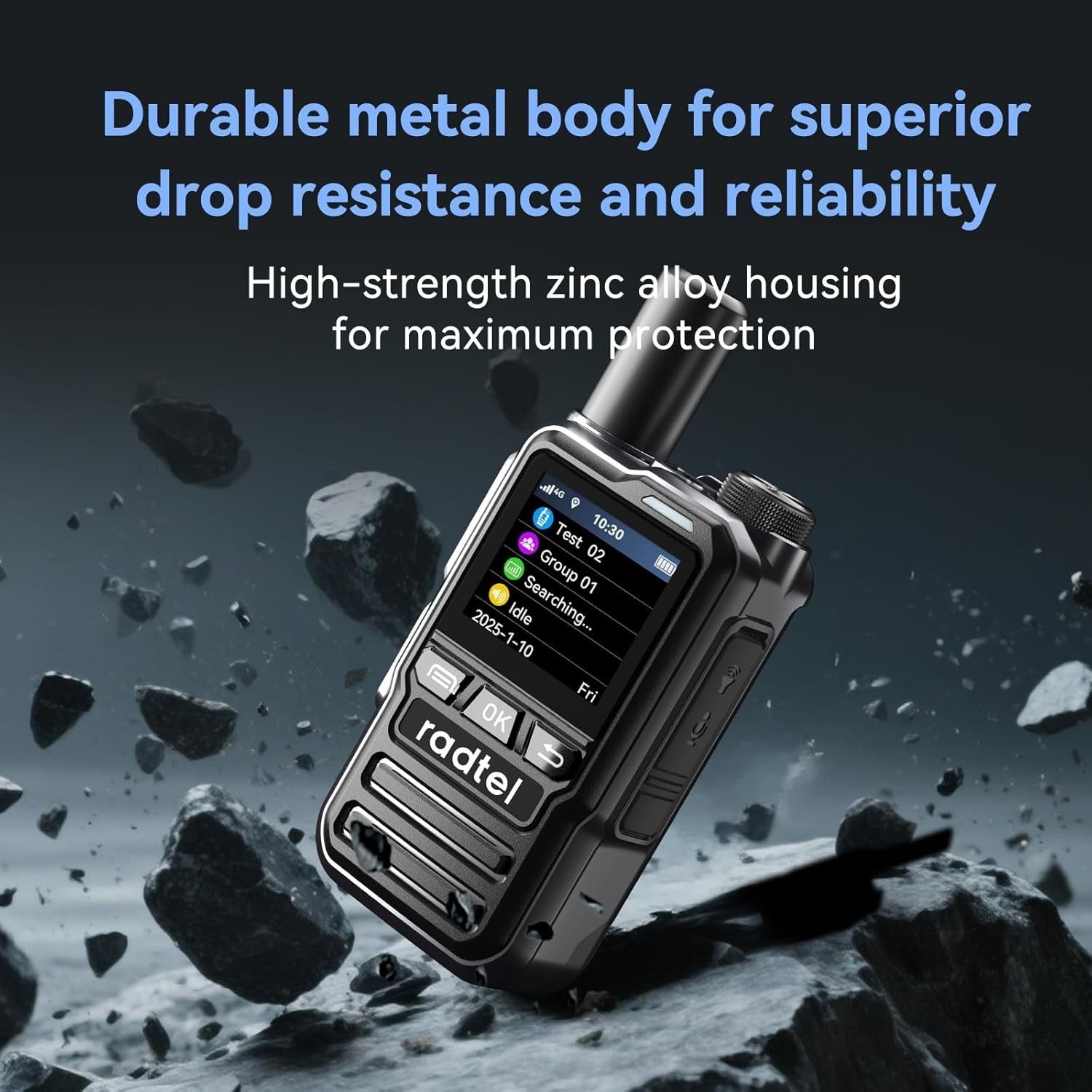 PoC Walkie Talkie 2 Pack Unlimited Range SIM Rechargeable Radio