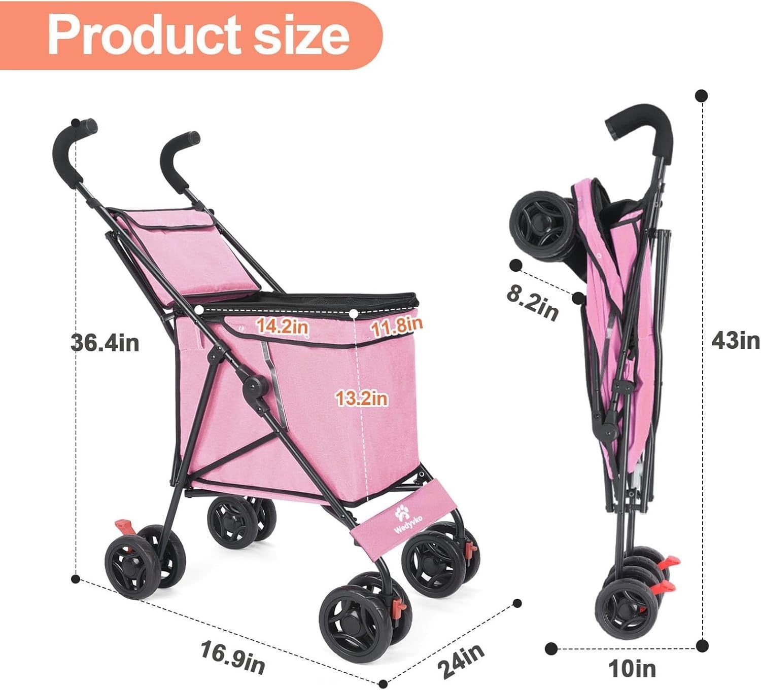Collapsible Folding Wagon Heavy Duty Utility Cart All Terrain Outdoor Trolley