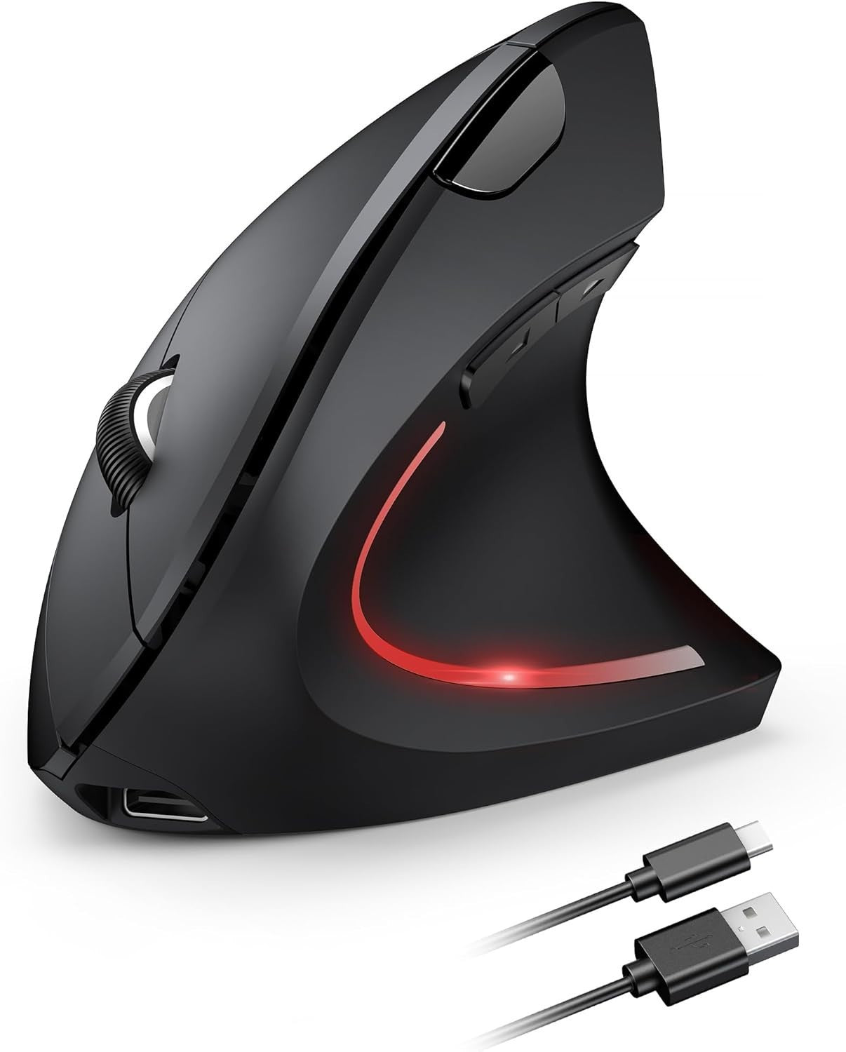 Vertical Ergonomic Wireless Mouse 4800 DPI Rechargeable Silent