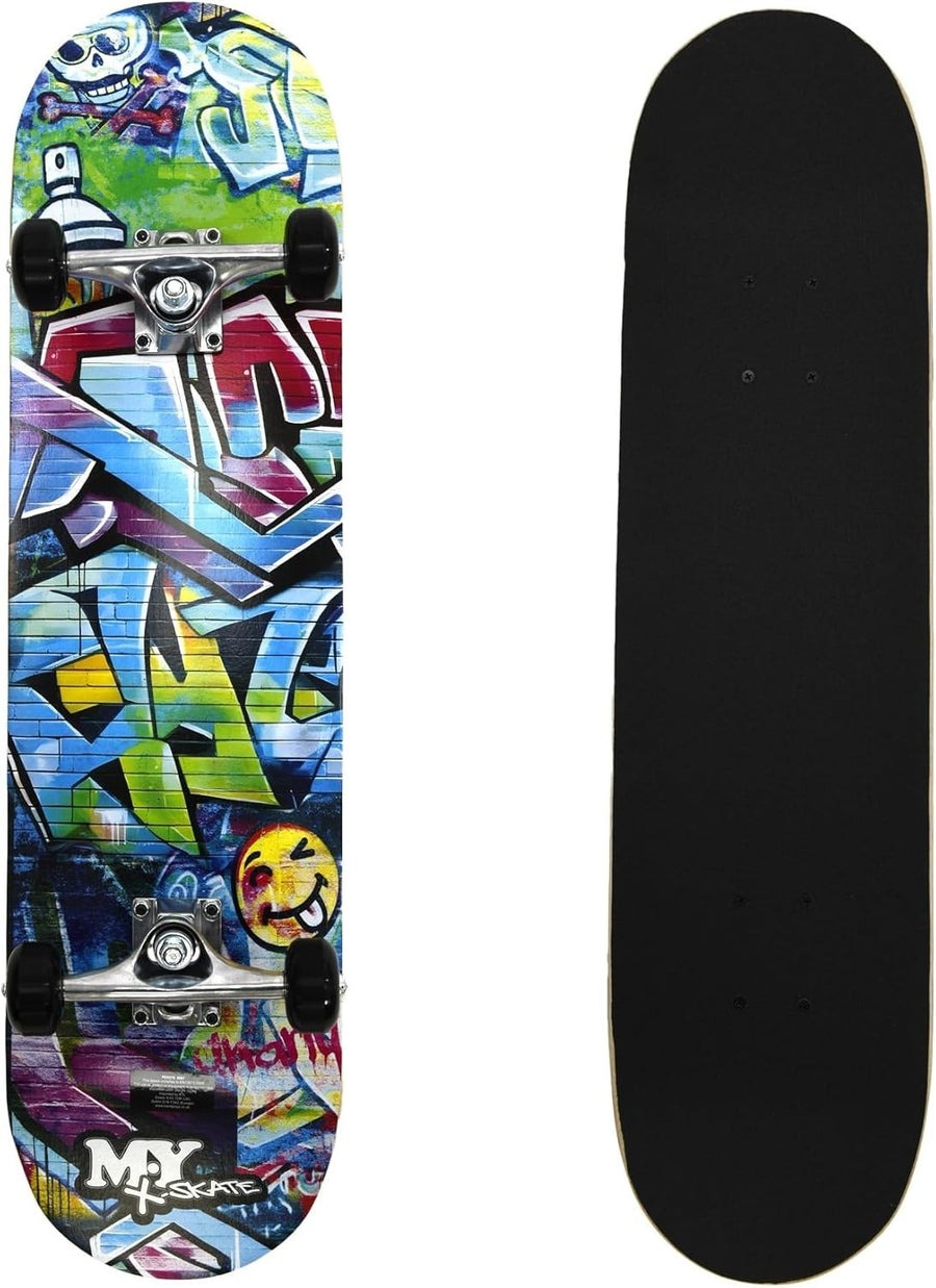 31" Complete Skateboard Double Kick 7-Ply Birch Deck ABEC-7 Bearings