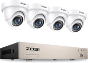 1080P CCTV Security Camera System 8CH DVR 4 Cameras AI Detection