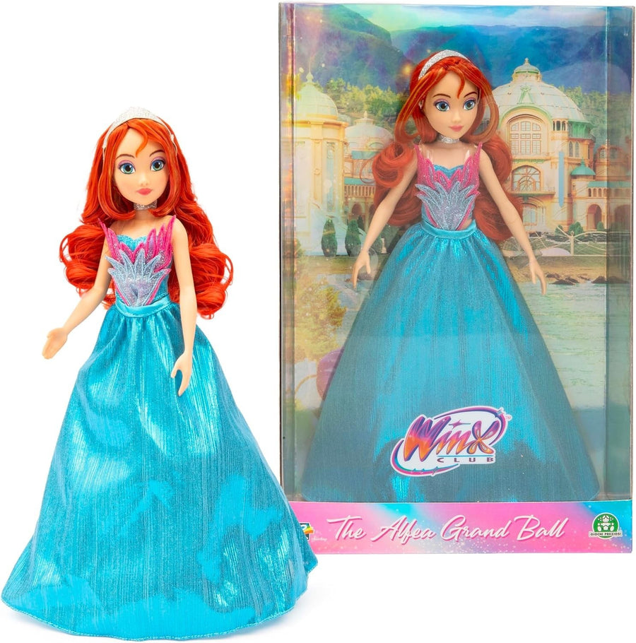 Fairy Ball Fashion Doll Sparkling Blue Gown Tiara Articulated Toy