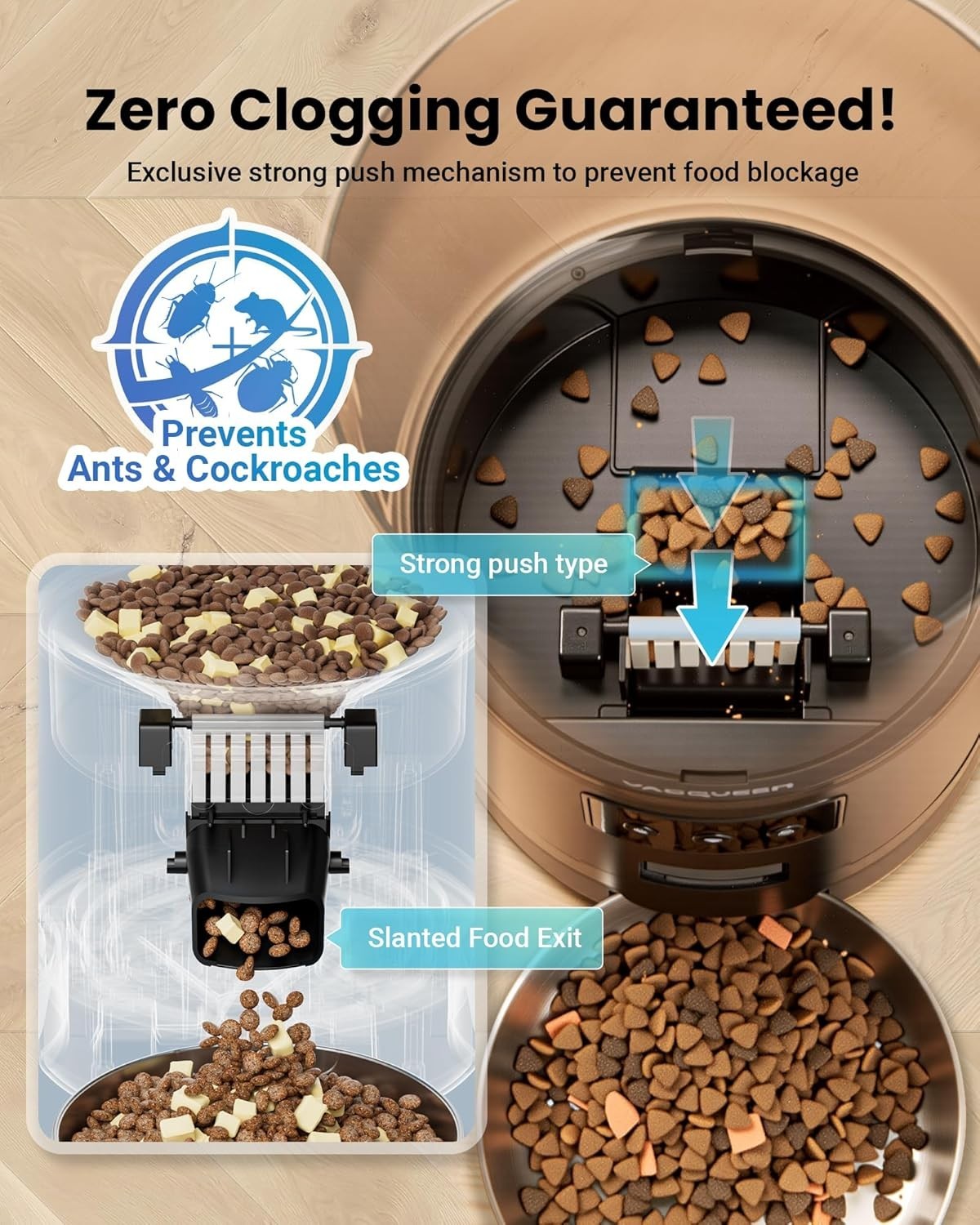Automatic Cat Feeder for 3 Cats 6L WiFi Pet Food Dispenser Timer