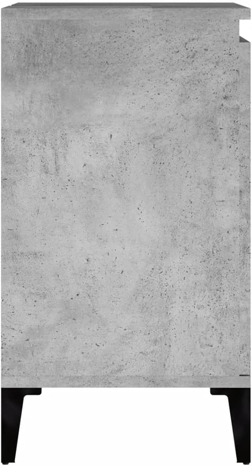 Concrete Grey Bathroom Sink Cabinet | Modern Under Sink Storage Unit 58x33x60cm