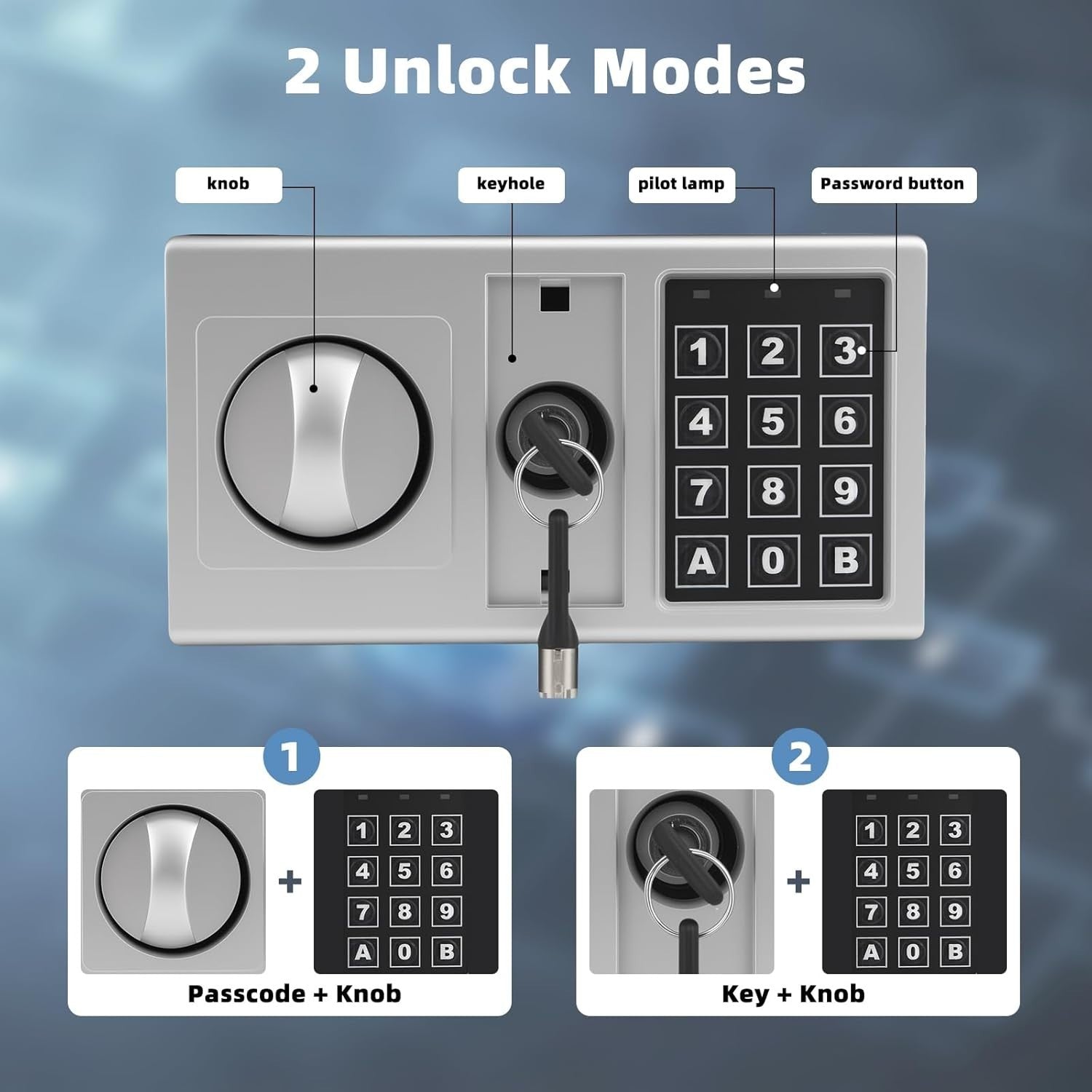 21L Digital Safe Box Electronic Keypad Cash Jewelry Security Lock