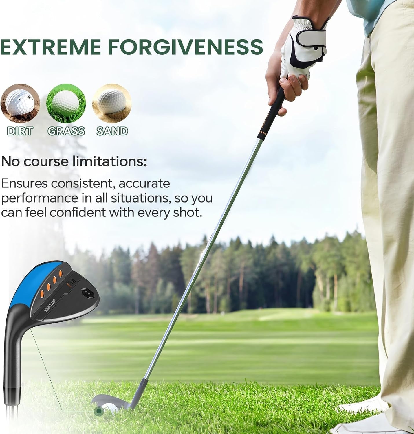 Right Hand 60° Golf Lob Wedge CNC Milled High Spin Forgiving Steel
