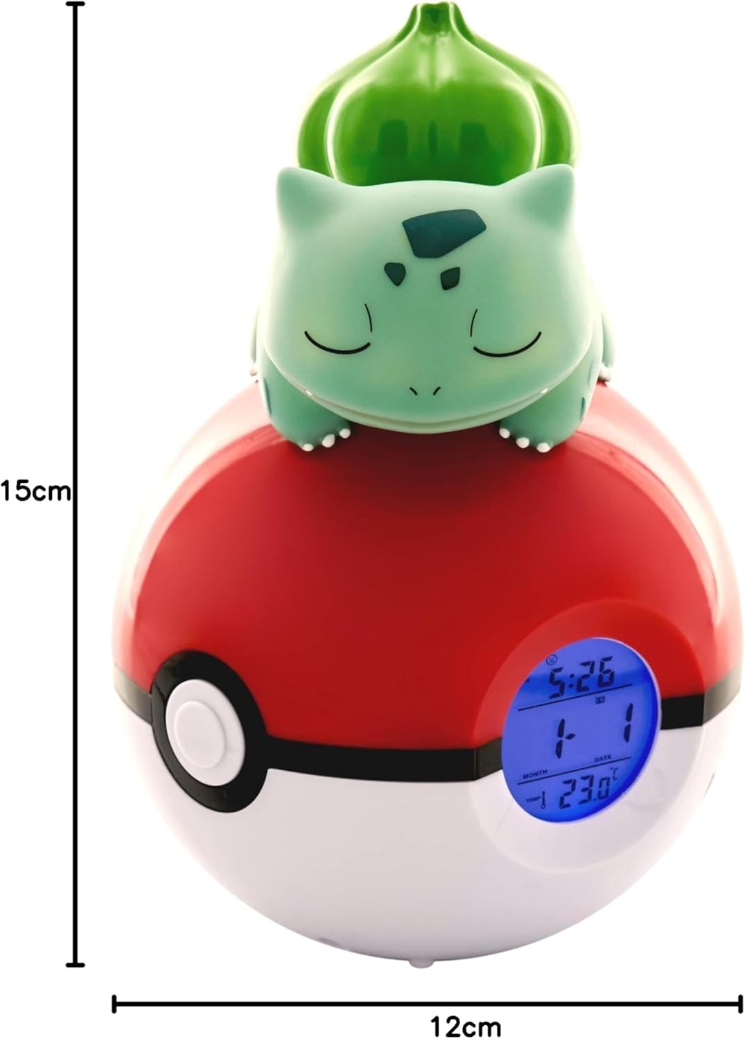 Kids Character FM Radio Alarm Clock LED Display Temperature Red White