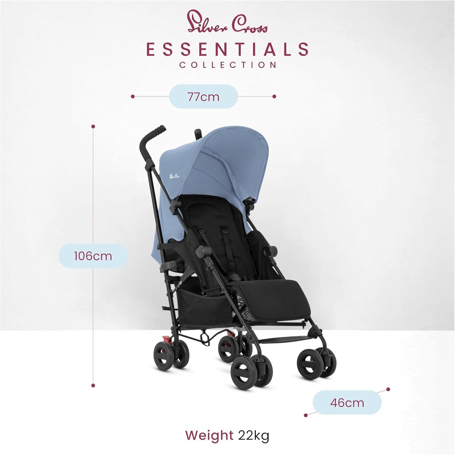 Lightweight Travel Pushchair with Stroller Bag Umbrella Fold Buggy 0–4Y