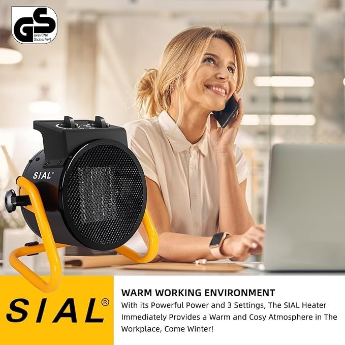 2000W Portable Electric Heater Ceramic Fan Fast Heat Energy Efficient