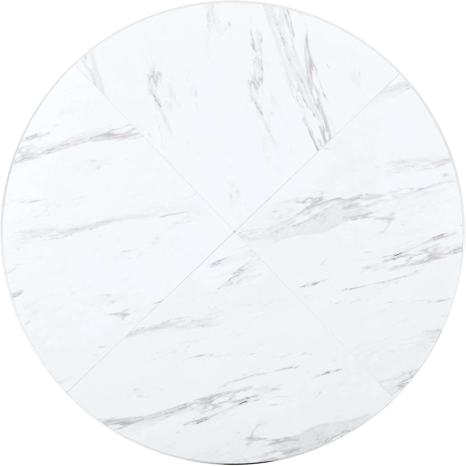 100cm Round Marble Dining Table Gold Legs Modern Kitchen Restaurant