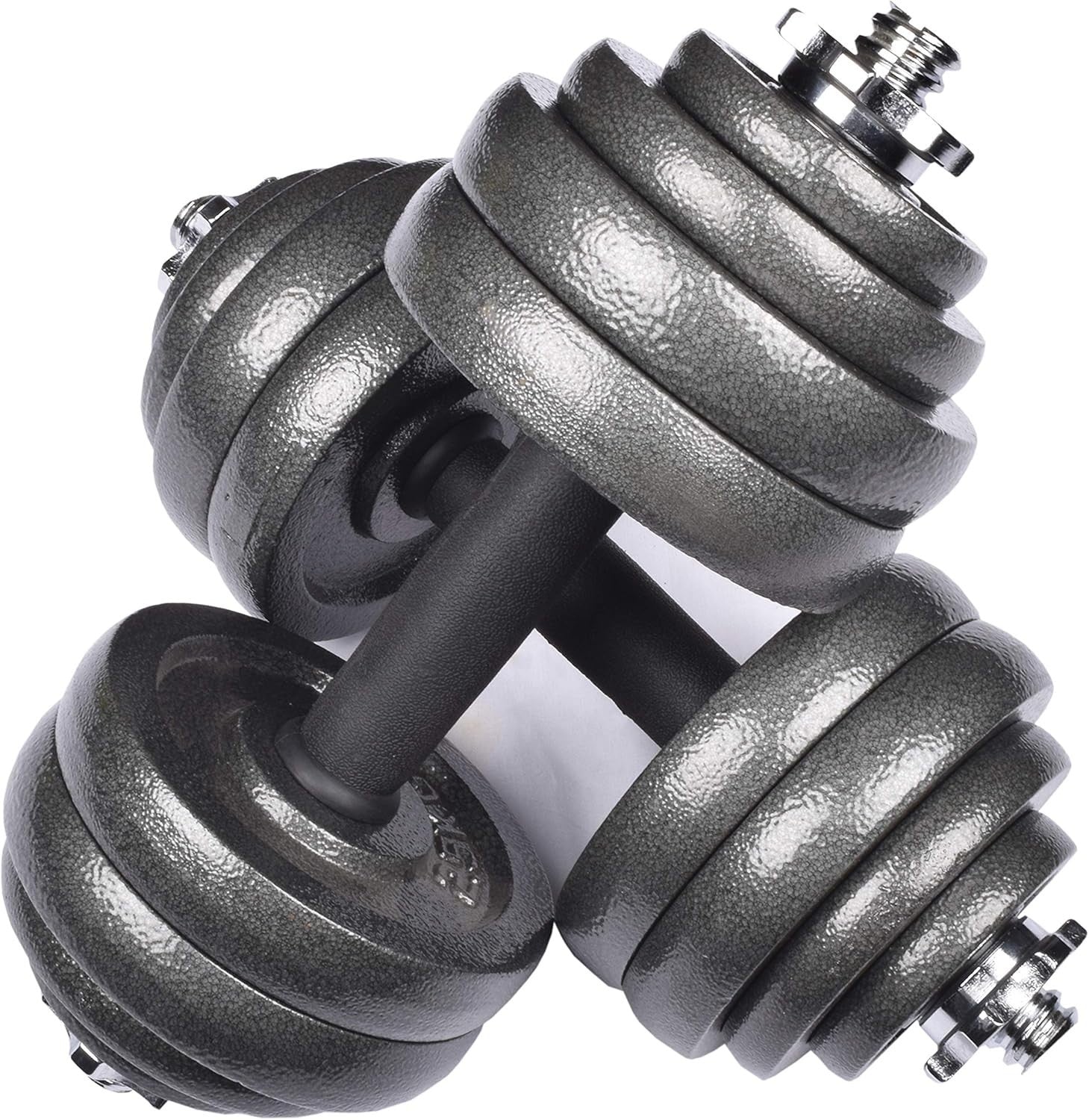 30kg Adjustable Cast Iron Weights Dumbbell Barbell Home Gym Set