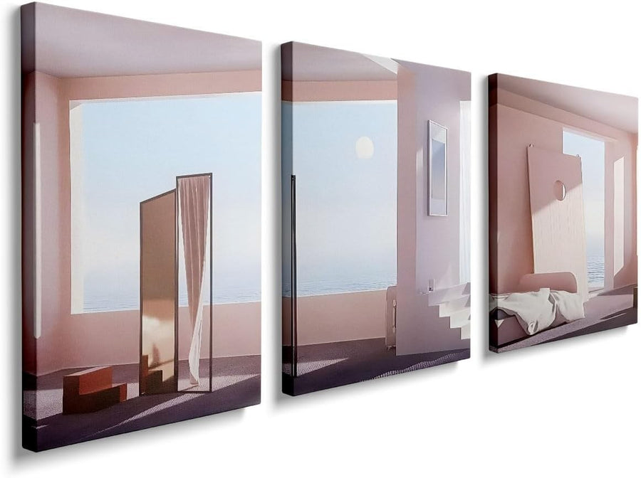 3-Piece Sea Canvas Wall Art Modern Bedroom Aesthetic Prints