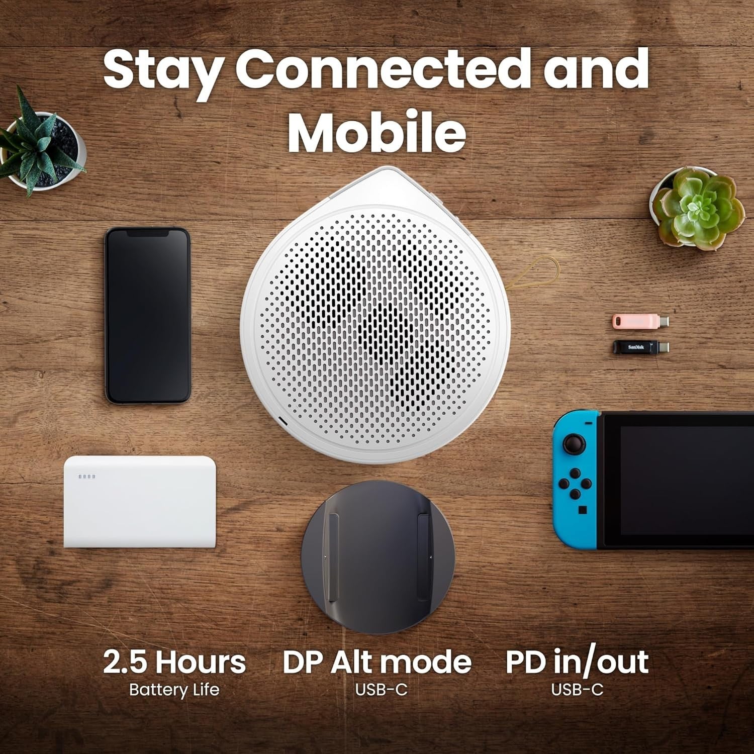 1080P Laser Portable Projector 500 ANSI Google TV Netflix Ceiling