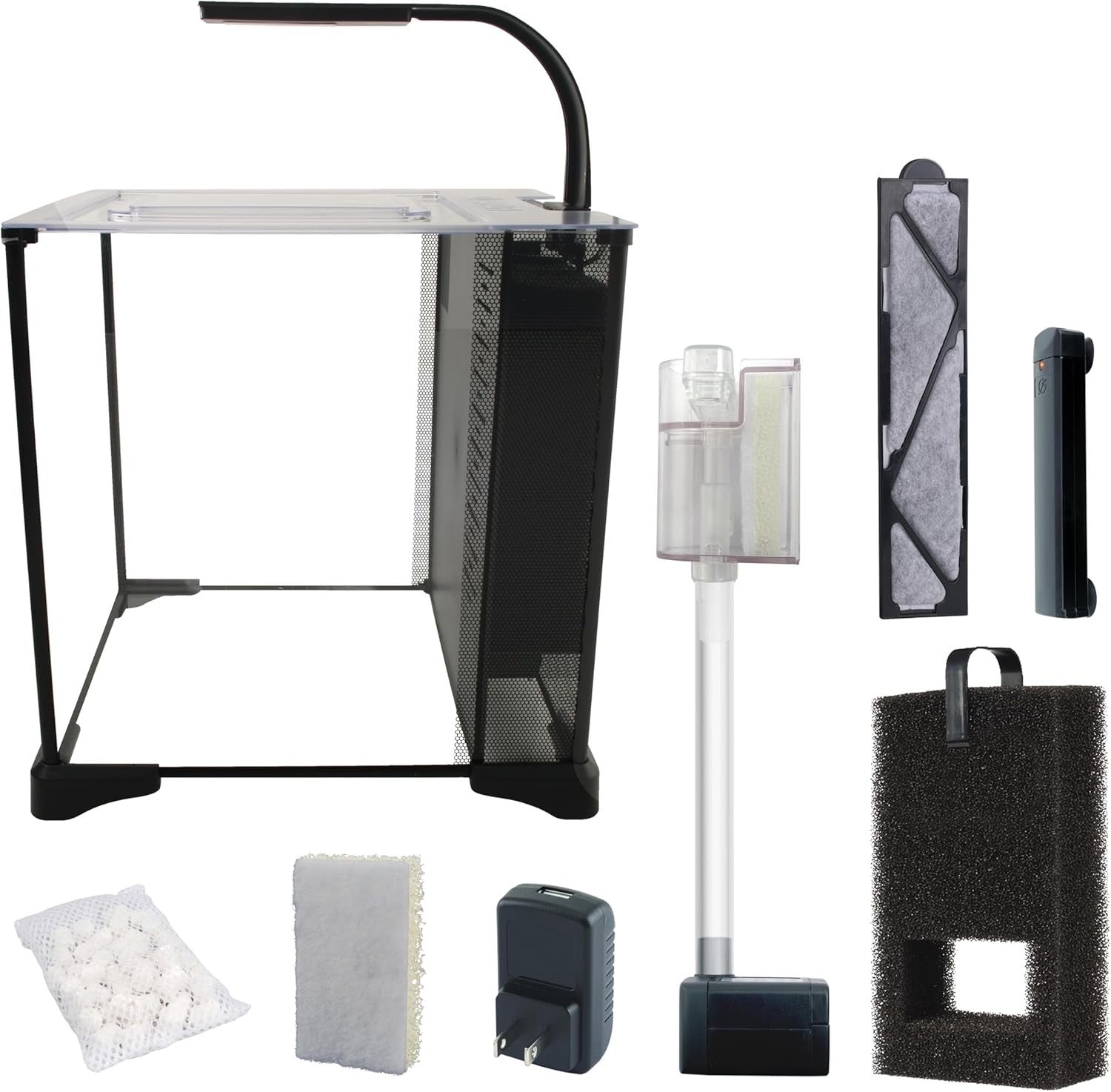 20L Betta Aquarium Kit with Filter, LED Light & Easy Water Change