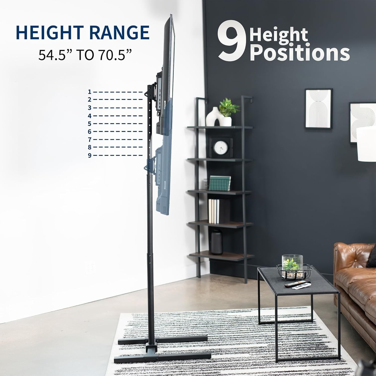 Tall TV Floor Stand Tilt Mount 13"-50" LCD LED VESA 200x200 Pole