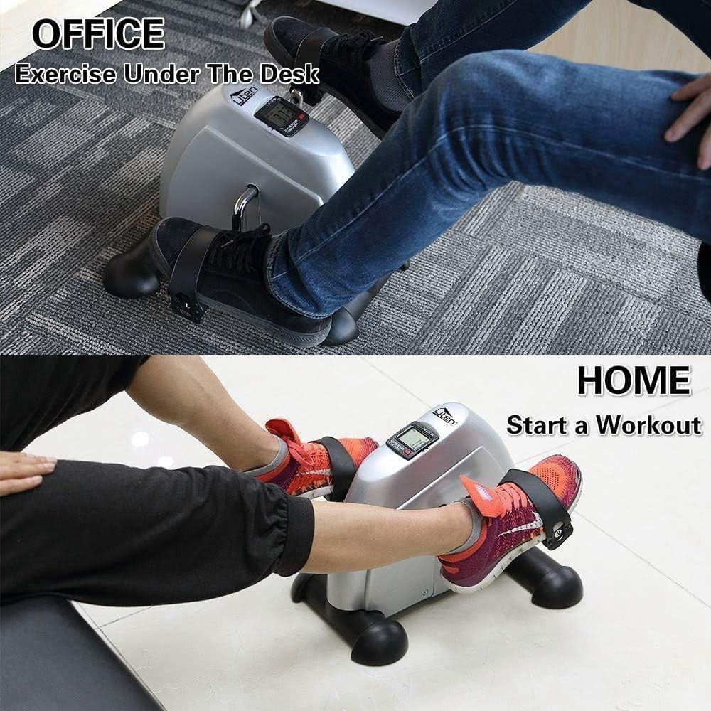 Mini Pedal Exercise Bike w/ LCD Display, Adjustable Resistance & Compact Design