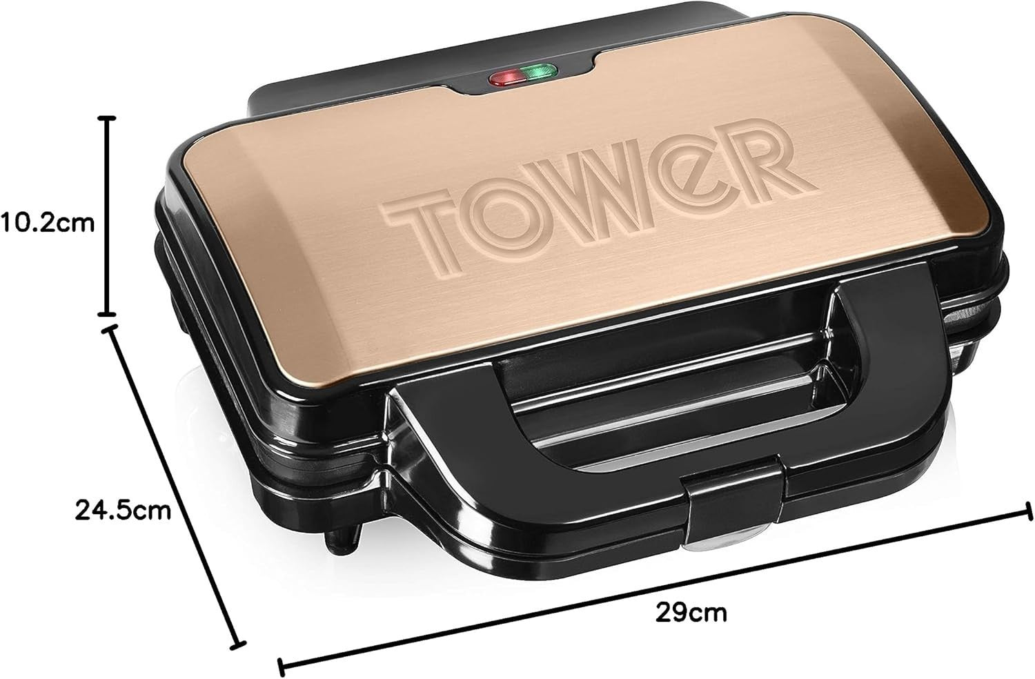 Deep Fill Sandwich Maker 4 Pocket Non-Stick Plates Automatic Temp Control 900W