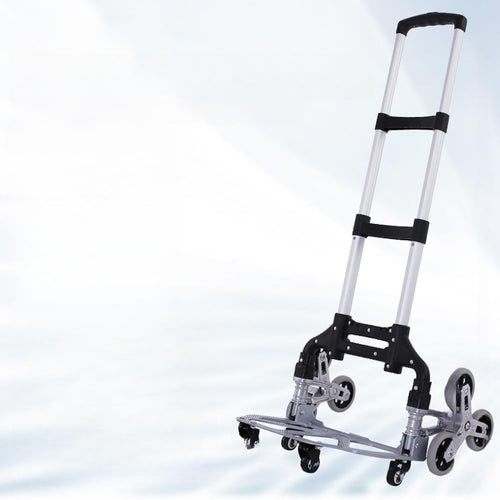 330lb Stair Climbing Hand Truck Folding Trolley 10 Wheels Adjustable Handle