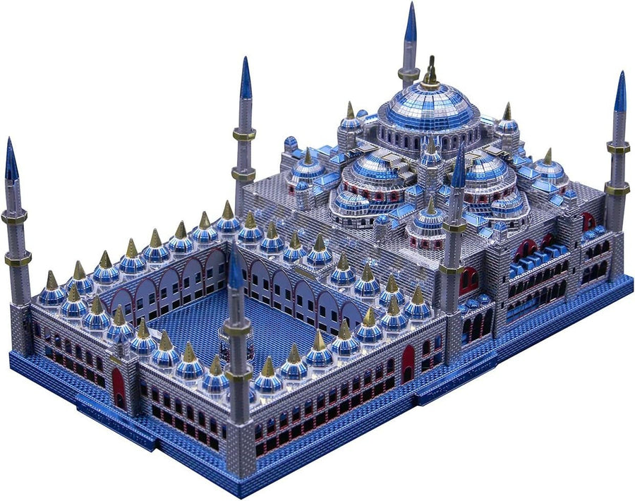 3D Metal Puzzle Mosque Model, DIY Brain Teaser, 229 pcs, Ages 2+