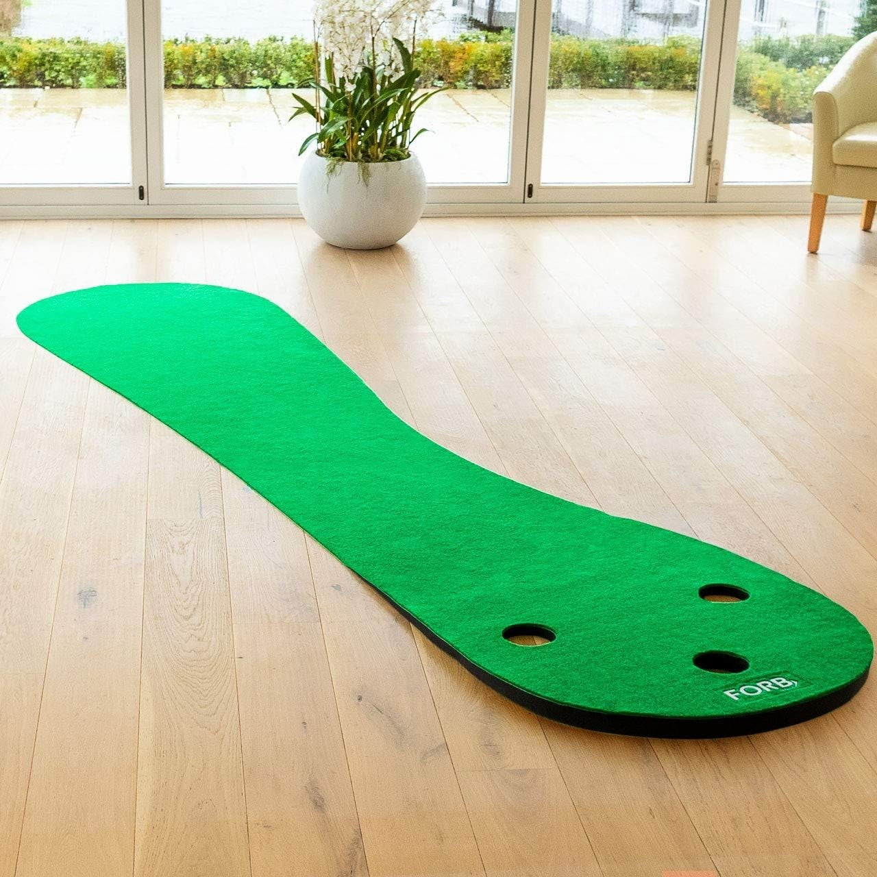 Indoor Outdoor Golf Putting Mat 10ft Roll Up Practice Green Multi Hole