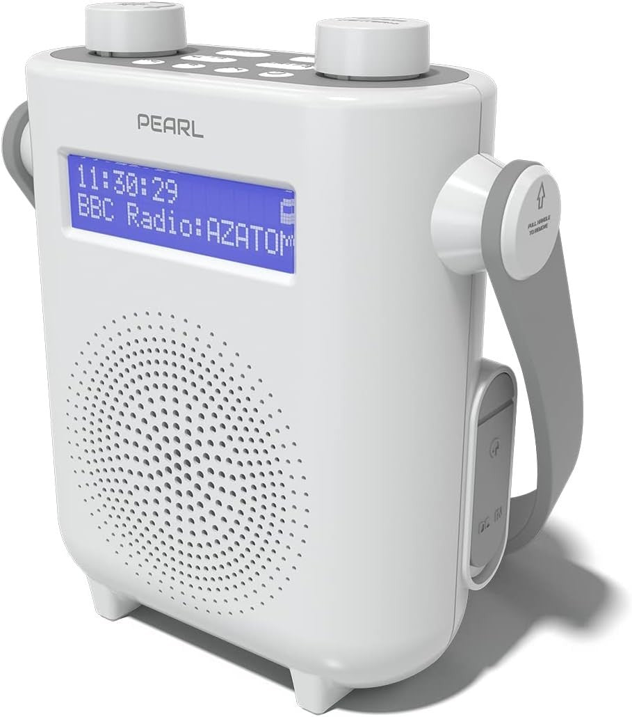 Waterproof DAB/DAB+ FM Shower Radio with Bluetooth & Rechargeable Battery