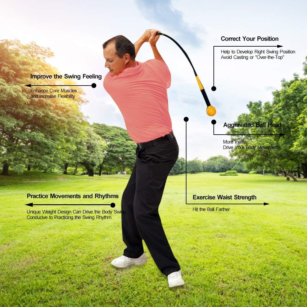 Golf Swing Trainer Flex Club Tempo Practice Aid Strength Tool
