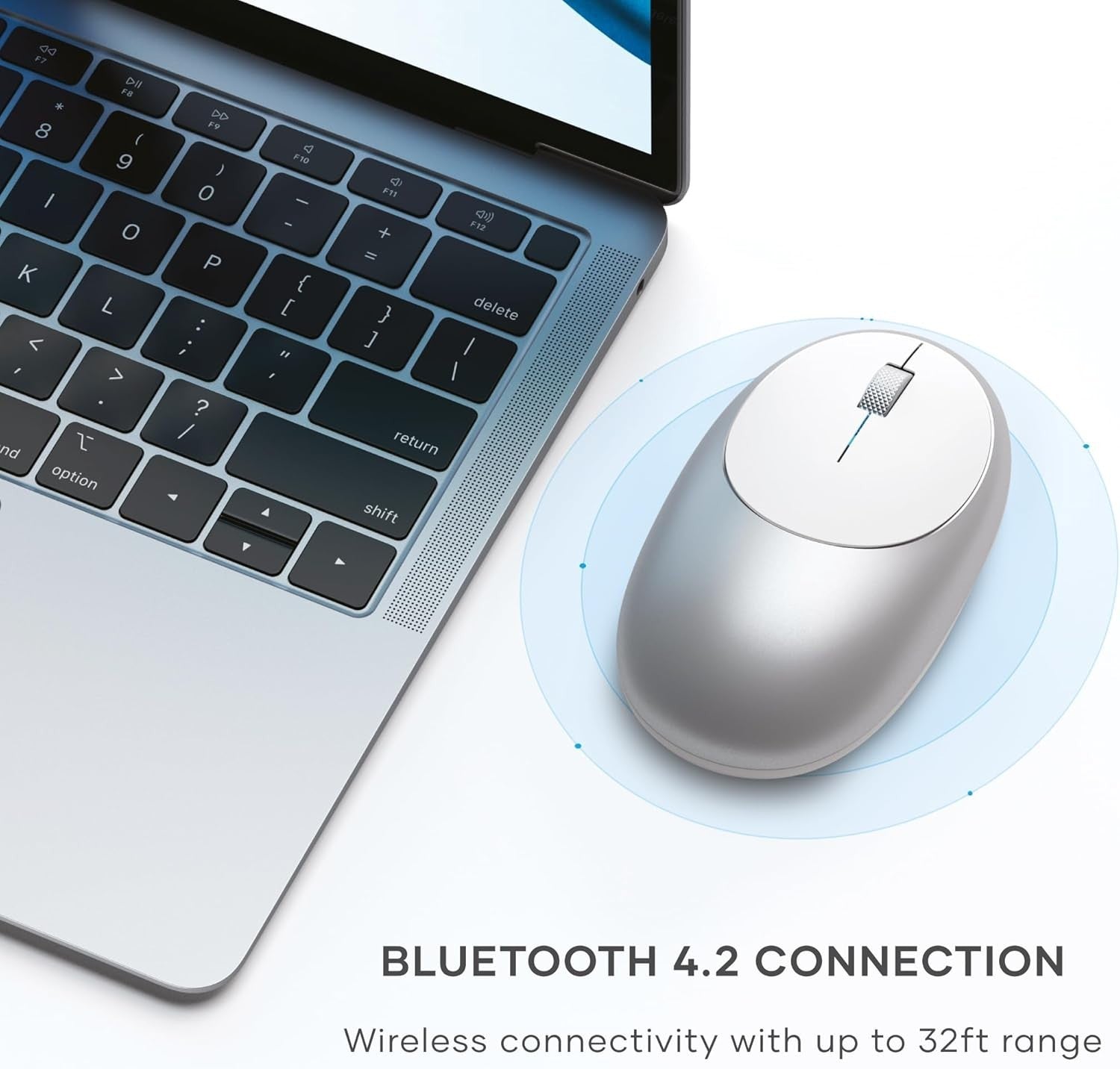 Wireless Bluetooth Mouse USB-C Rechargeable Slim Aluminium 1200 DPI Silent