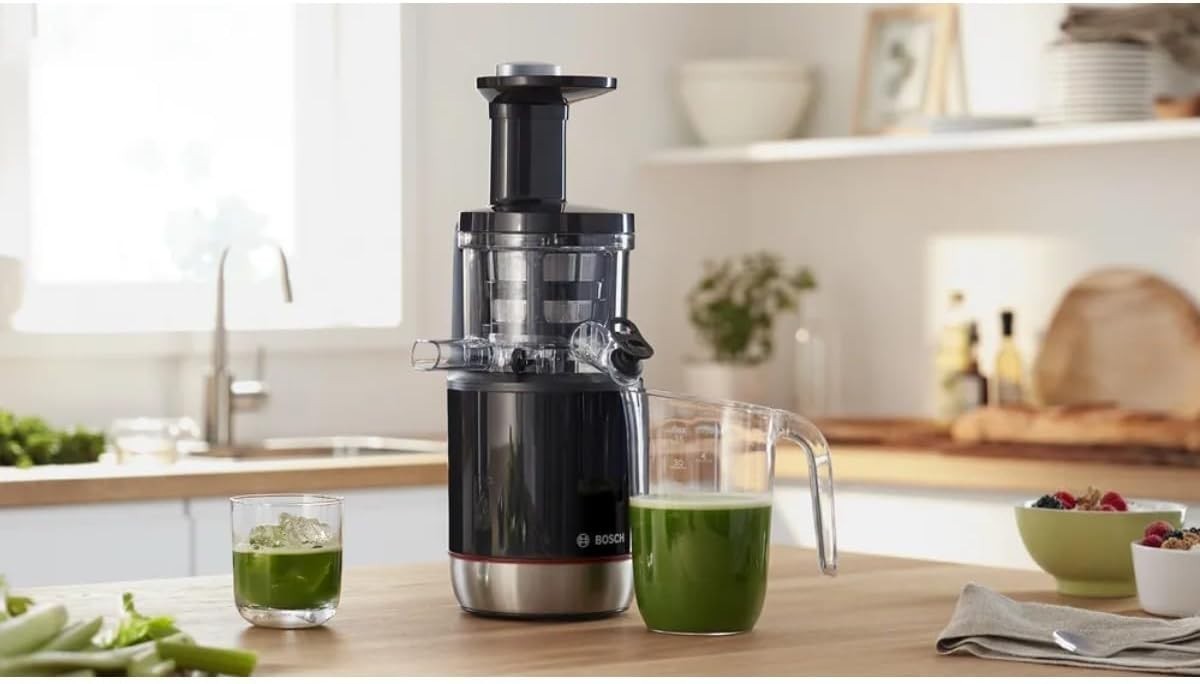 Slow Juicer Cold Press 55RPM Compact Easy Clean 3 Filters Included