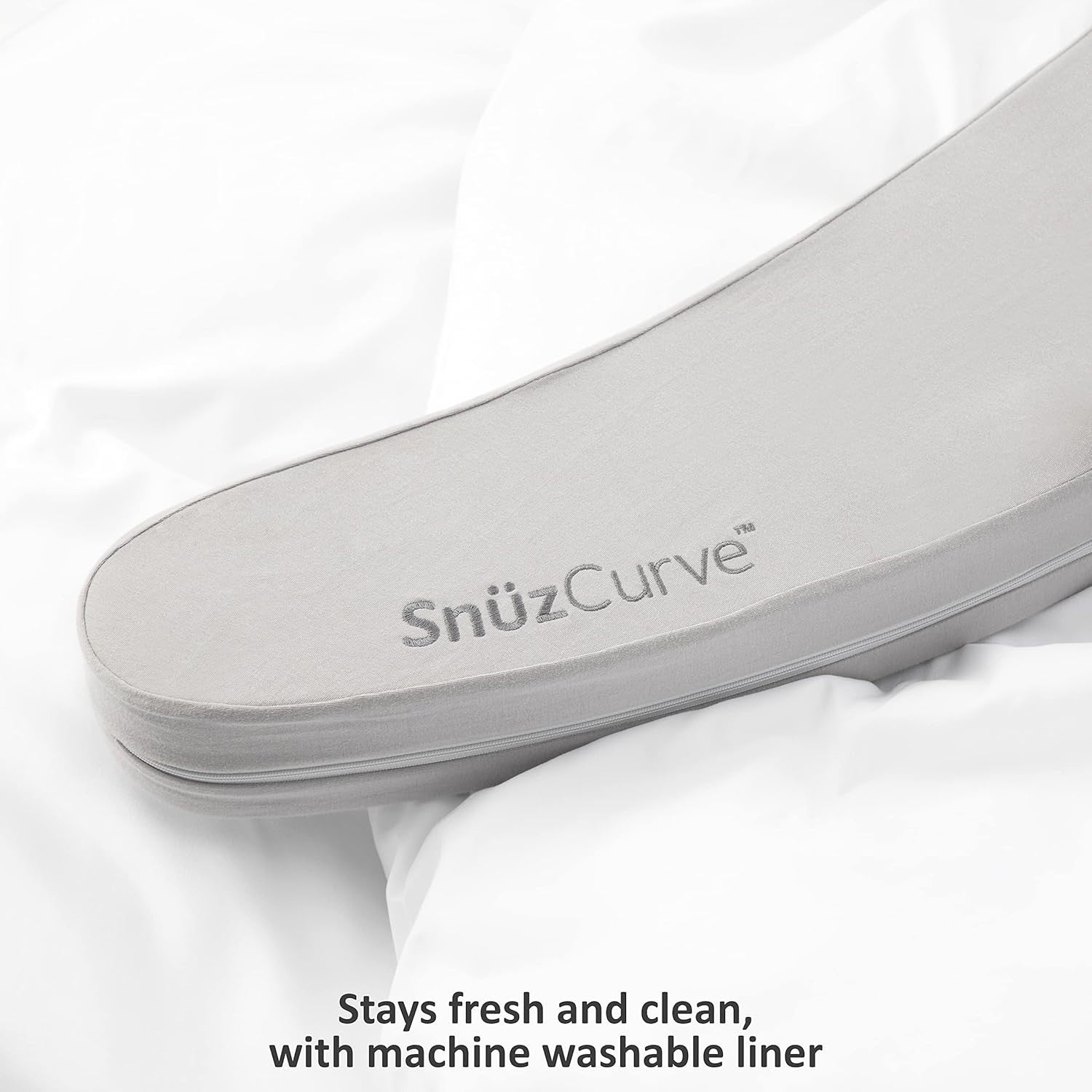 Pregnancy Pillow Full Body Support Curved Maternity Sleep Cushion Grey