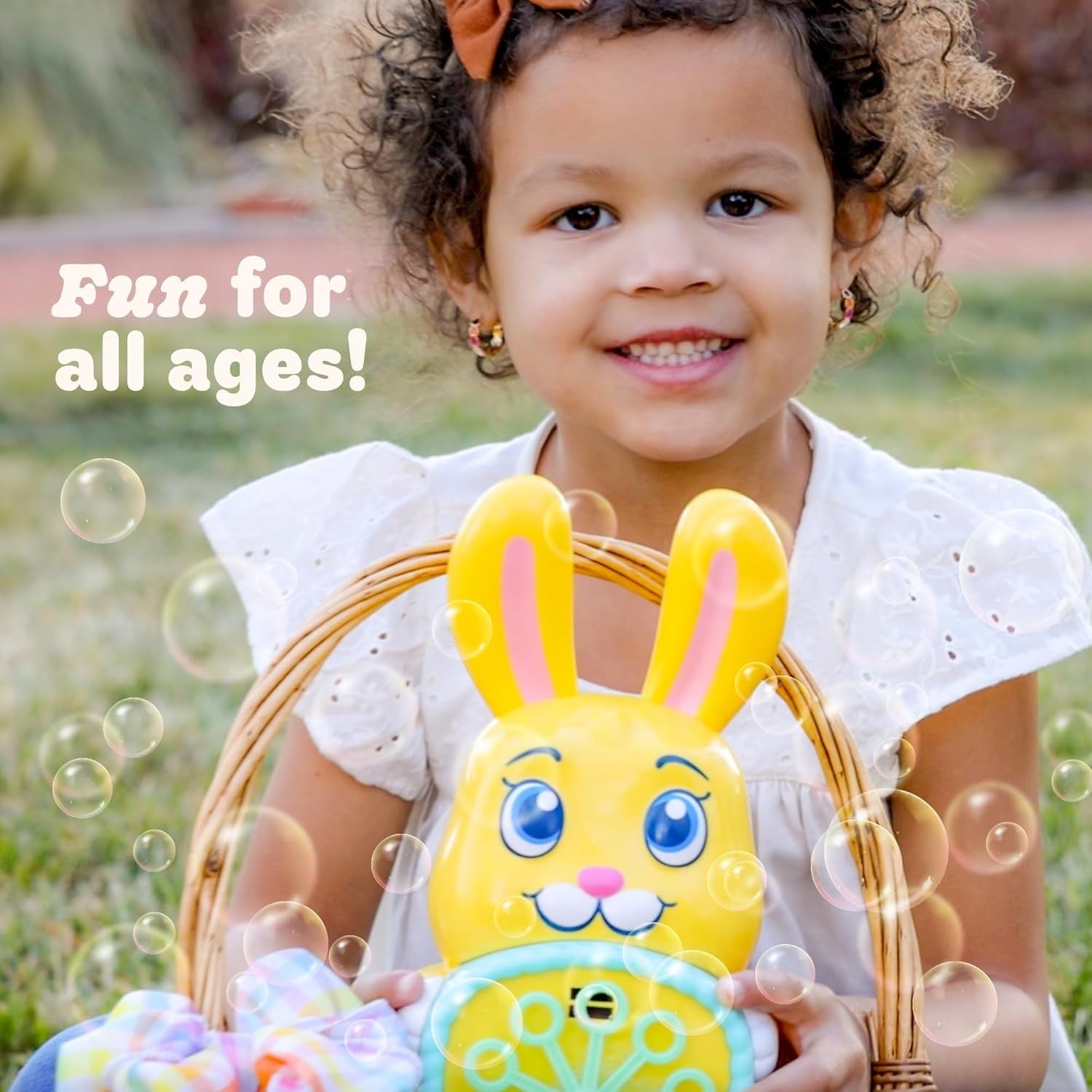 Bunny Bubble Blower for Toddlers Kids Easter Toy Indoor Outdoor Fun