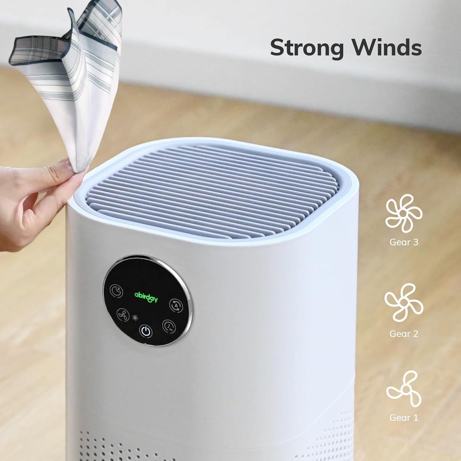 Large Room HEPA Air Purifier Smart Sensor Smoke Dust Pollen Quiet