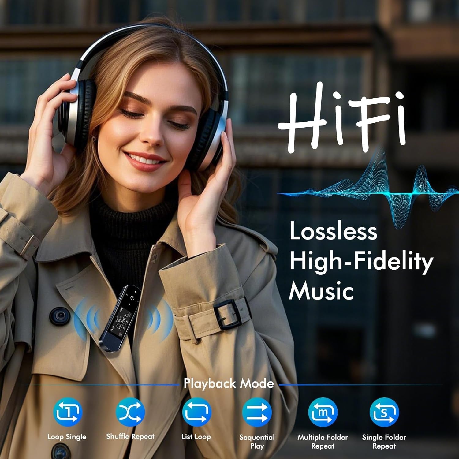 64GB MP3 Player Bluetooth 5.3 Clip Sports FM Radio