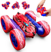 4WD RC Stunt Car 360° Flip LED Rechargeable Toy for Boys Age 3–10