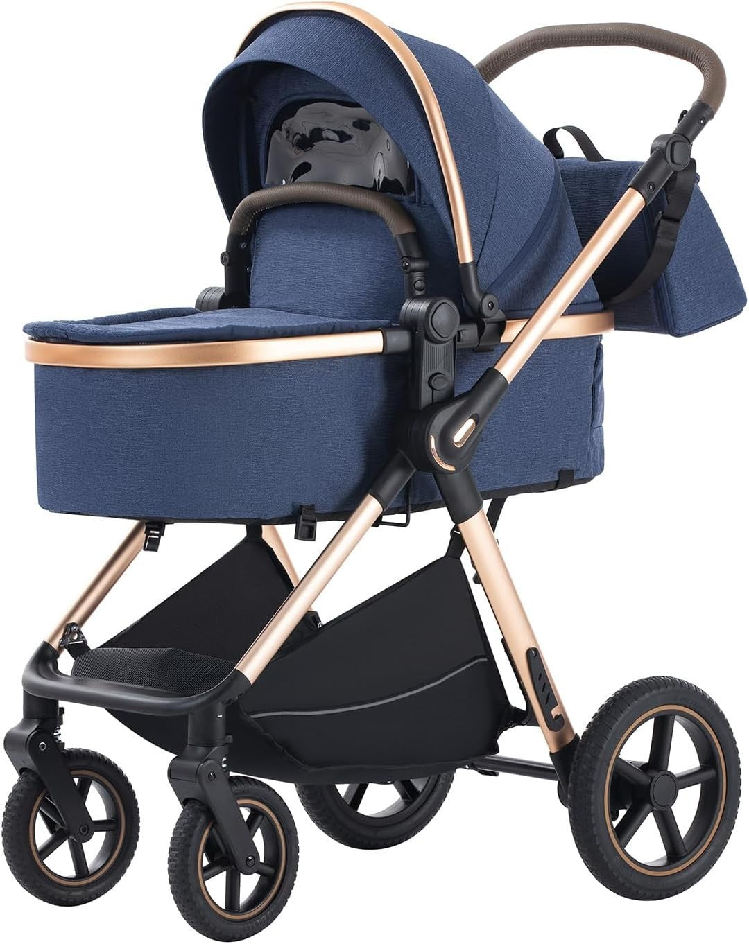 Ultra Compact 3in1 Baby Pram Pushchair Travel System Adjustable Handle 22kg