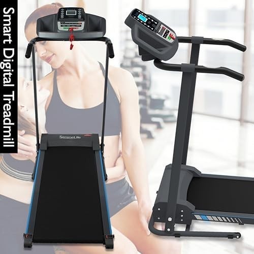 Folding Electric Treadmill 6 mph Home Cardio Fitness Bluetooth App