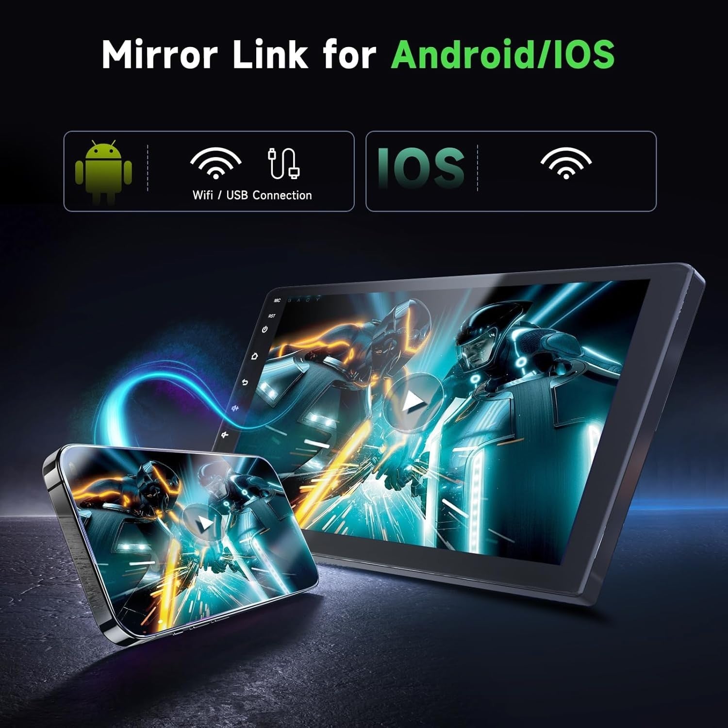 9" Android Car Stereo Double Din GPS Radio Bluetooth WiFi MP5