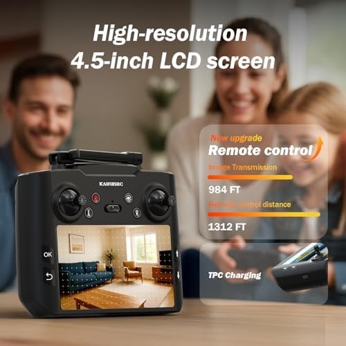 K600 GPS Drone 4K HD Camera, LCD Screen, Auto Return Follow Me Brushless Drone