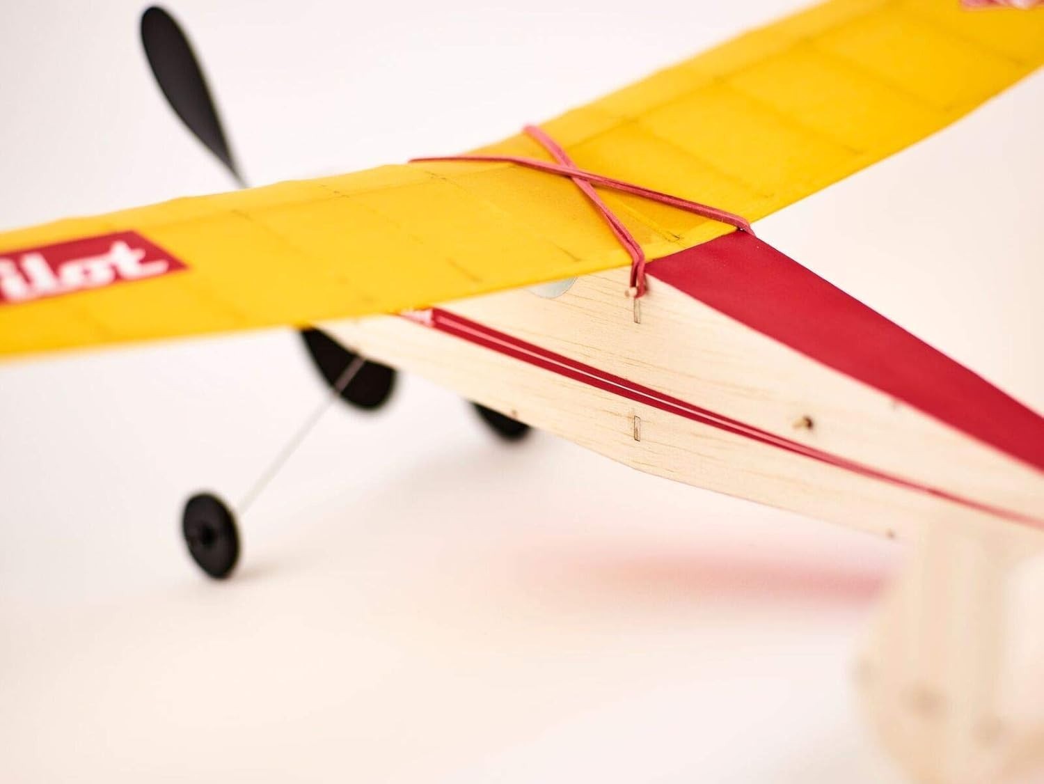 Flying Balsa Wood Plane Kit | Rubber Powered Model Aircraft Easy Build Set