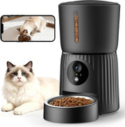 Automatic Cat Feeder Camera 1080P HD WiFi App Control 4L Food Dispenser