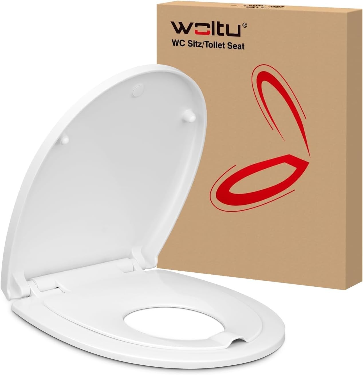 Family Toilet Seat Soft Close O-Shape Quick Release Integrated Child Seat