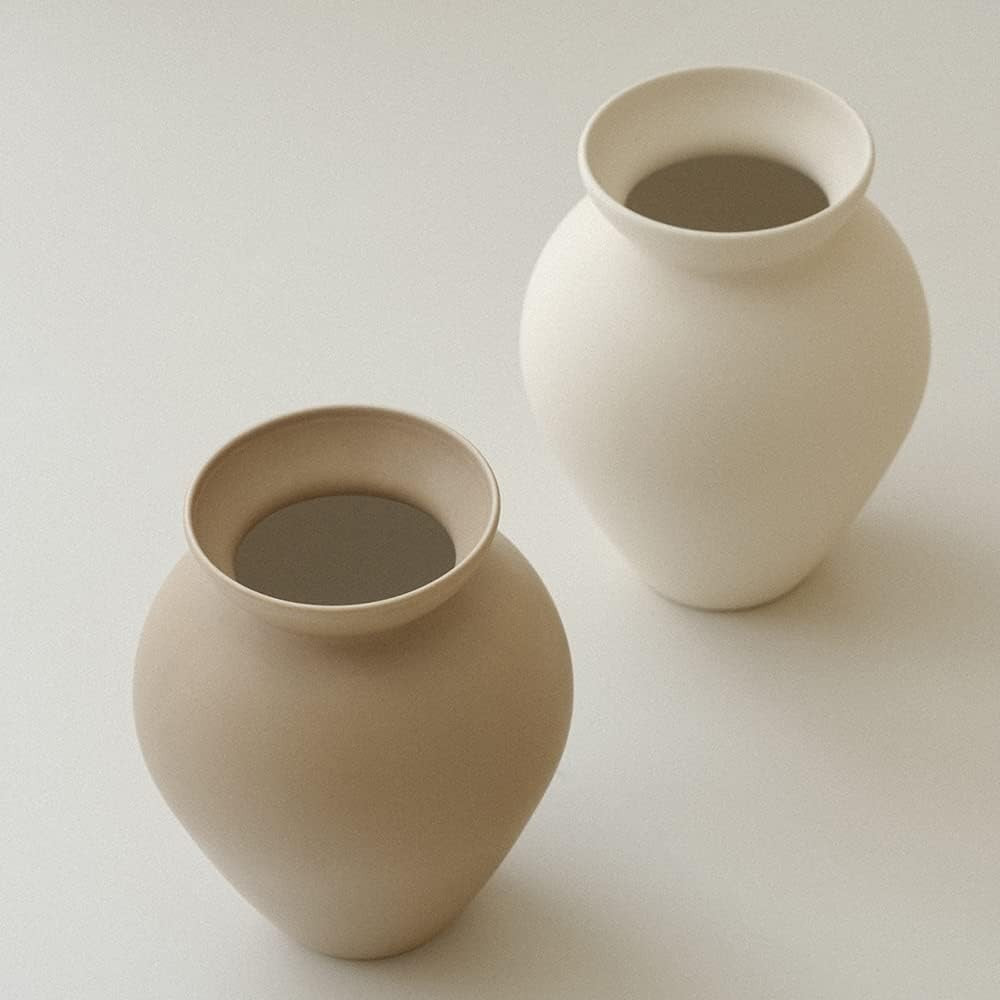 Ceramic Retro Flower Vase Nordic Milk Can Style Table Home Decor